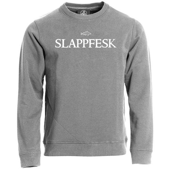 Hovedbilde Slappfesk Hvit Trykk Genser