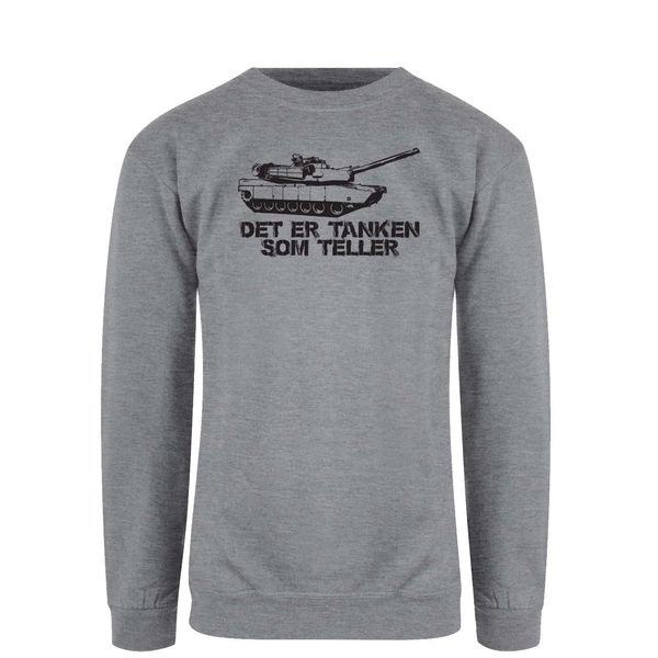 Hovedbilde Tanken svart trykk Genser